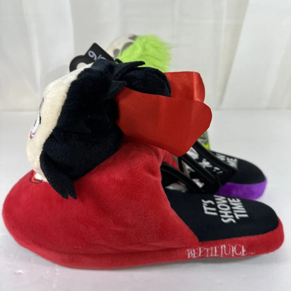 Ground Up Beetle Juice Lydia Deetz Plush‎ Character Slippers Kids 9/10